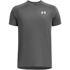 Under Armour Jungen Tech 2.0 Kurzarmshirt, leichtes Sportshirt aus kühlendem Stoff, schnelltrocknendes Funktionsshirt mit natürlichem Tragegefühl,Castlerock / / White,YXS