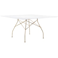 Kartell Glossy Tisch quadratisch gold lackiert / weiß