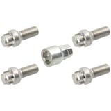 febi bilstein 27056 1 Satz Radschrauben abschließbar M14x1,5x27 SW19mm Kugelbund, silber