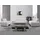 beautysofa Big-Sofa Kunstleder 3-Sitzer + 2-Sitzer + Sessel Weiß