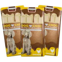 DOG Choc Hundeschokolade - spezielle Rezeptur nur für Hunde Huhn Futter 3x100 g