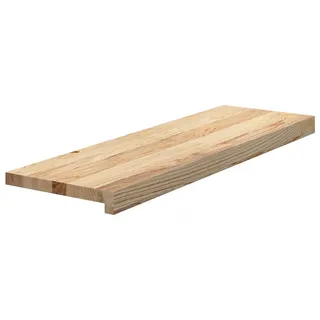 vidaXL Treppenstufen 4 STK. Unbehandelt 80x25x2 cm Massivholz Eiche, Treppenstufe für Holztreppen, Treppenstufe Holz, Fenstersims, Treppenstufe Eiche