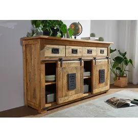 Massivmoebel24 Sideboard 150 x 45 x 90 cm beige