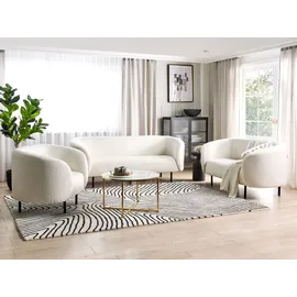 Beliani Sofa Set 6-Sitzer LOEN Bouclé Weiß