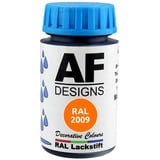 Alex Flittner Designs Lackstift RAL 2009 VERKEHRSORANGE seidenmatt 50ml Holz Metall Möbel Bad Retuschierlack Reparaturlack