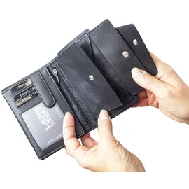 LEAS Damenbörse Hochformat Geldbörse schwarz
