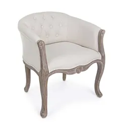 Sessel Diva mit Stoffbezug, Natur