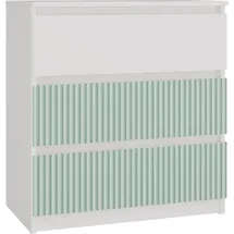 Topeshop Kinderkommode M3 40 x 70 x 75 cm Spanplatte weiß/mint