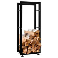 CLP Kaminholzständer Keri V2 Metall 25 x 40 x 100 cm Schwarz