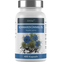 Schwarzkümmelöl, aus ägyptischen Anbau von EXVital, 400 Softgel Kapseln