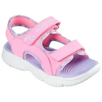 SKECHERS Sandale »FLEX SPLASH«, Klettschuh mit Herz-Applikation, Größenschablone zum