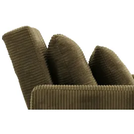 MCW Schlafsessel MCW-L90, Klappsessel Gästebett Relaxsessel, Liegefläche 200x100cm Stoff/Textil Cord ~ grün