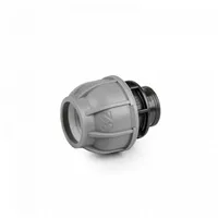 Bradas PE-Rohrverbinder 25 mm Innengewinde 3/4" schwarz