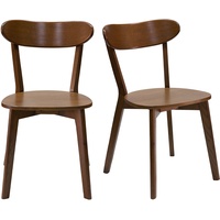 Vintage-Stühle aus dunklem Holz (2er-Set) DOVE