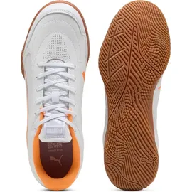 Puma Truco IV IN Herren White/Orange Glow/Vibrant Silver 42,5