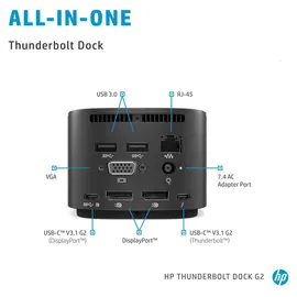 HP Thunderbolt Dock G2 Passend für Marke: HP Elitebook, Pro, ProBook,