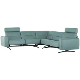 Stressless Eckcouch Leder 2-Sitzer türkis/petrol