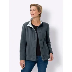 Langjacke CLASSIC BASICS, Damen, Gr. 46, blau (jeansblau), 100% Polyester, Langarm, Jacken