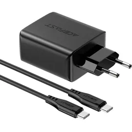 OEM Acefast 2W1 Netzwerk-Ladegerät 2x Usb C / Usb 65w Pd, Qc 3.0+Kabel Weiß