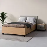 Vox Bett SIMPLE 125 x 204,4 cm Eiche grau