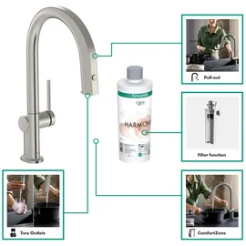 Hansgrohe Aqittura M91 Einhebelmischer Edelstahl