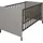 Mäusbacher Babybett MÄUSBACHER, grau (kreidegrau, anthrazit), B:76cm H:93cm T:144cm, Holzwerkstoff, Babybetten, Babybett, Metallfüße, Metallgriffe