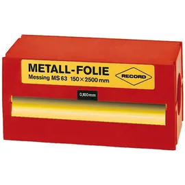 Record Metallfolie Messing 150 x 2500 x 0,150 mm