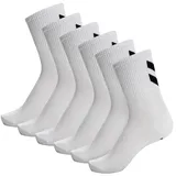 hummel hmlCHEVRON 6-PACK SOCKS, white/white 14