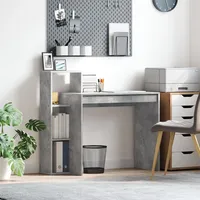 VidaXL Schreibtisch Grau-betoniert Laminat, Holzwerkstoff Standard