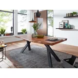 g+k möbelvertriebs Baumtisch "Bihar" 180x90cm Akazie & Eisen schwarz