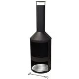 PROGARDEN Outdoor-Ofen mit Schornstein Metall 134 cm