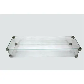 ELEMENTI Feuerschutz Glasumrandung transparent 110 x 10 x 35 cm