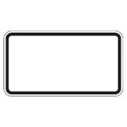 Verkehrszeichen Zusatzzeichen blanko, Grund weiß, Rand schwarz 420x231mm RA2