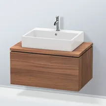 Duravit L-Cube 82x54,7cm, Nussb Nat, f Kons, 1 Auszug