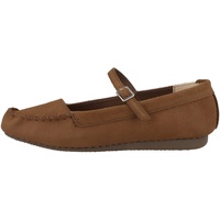 CLARKS Damen Freckle Bar Ballet Flat, Dark Tan Suede, 39 EU