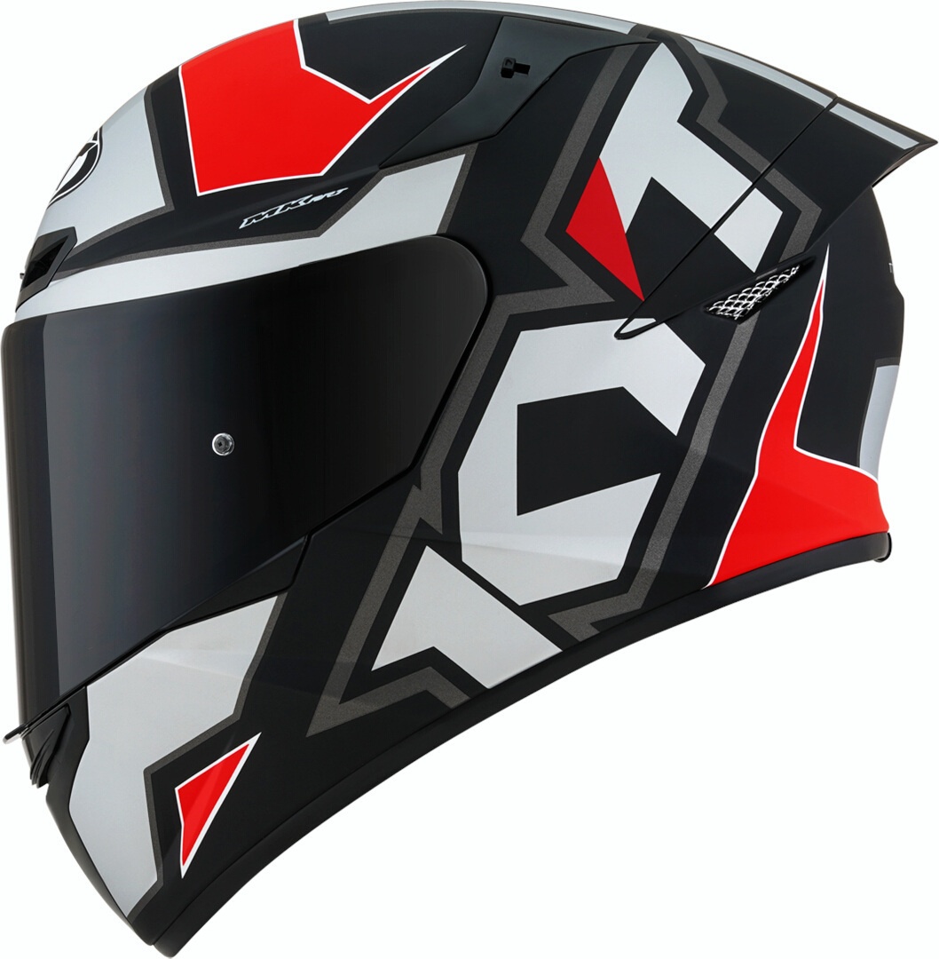 KYT TT Course Electron Helm, schwarz-rot, Größe S