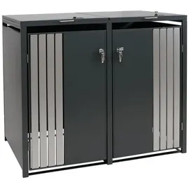 Proregal Mülltonnenverkleidung 122 x 132 x 84 cm anthrazit