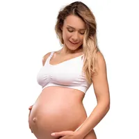 Carriwell Nahtloser Original Schwangerschafts- & Still-BH ohne Bügel – Äußerst komfortabel, Atmungsaktiver Mikrostoff, Weich & Nahtlos, inkl. BH-Verlängerung, Passt Sich Brustveränderungen an, L - L