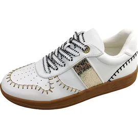 La Strada Schnürer Weiß/Gold Damen 40