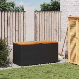 furnicato Gartentruhe 110 x 50 x 54 cm Schwarz