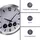 Perel Weltzeit-Wanduhr 45,5 cm 3 Zeitzonen silber/weiß