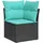 vidaXL Gartensofa-Set 9-tlg. schwarz