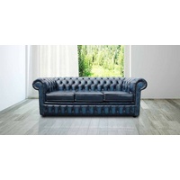 JVmoebel Chesterfield-Sofa, Chesterfield Design Luxus Polster Sofa Couch Sitz blau