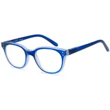 NEW VISION Lesebrille, Lesebrille Damen, Lesebrille Blaulichtfilter, Retro Computer Lesebrille für Unisex, NV1201-B (BLAU, 2, Diottria)