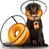 Aschpas® 2 IN 1 Aufblasbare Halskrause Hund, nur f​ür Mittel- und Großhunde Entwickelt,Trichter Leckschutz Hund nach OP, Dog Cone, Halskrause Katze, Hunde Donut [Size 2]