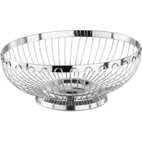 APS 30240 Hochglanzpolierter Edelstahl Oval Korb für Brot oder