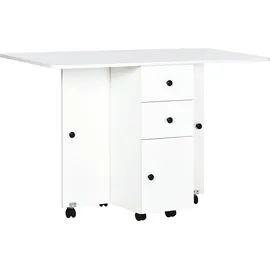 Homcom Esstisch 120 x 60 x 76,5 cm Weiß