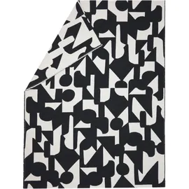 David Fussenegger Wohndecke Luca 'abstrakt' 140 x 200 cm Schwarz