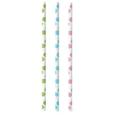 Papstar Trinkhalme Papier Ø 6 mm 20 cm 25 St. Schwarz/Weiß