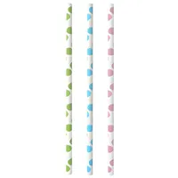 Papstar Trinkhalme Papier Ø 6 mm 20 cm 25 St. Schwarz/Weiß
